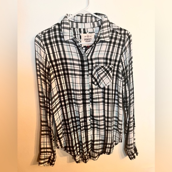 🎉 2x HP 🎉 Super Soft Perfect Plaid Top Small - Picture 1 of 5